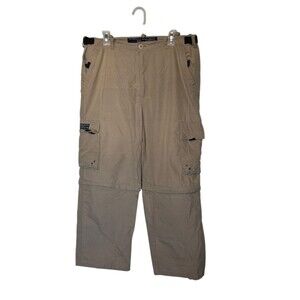 Abercrombie & Fitch Pants Mens 38 Khaki Cargo Paratrooper Convertible Vintage